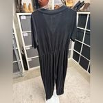 Beyond Yoga  All Wrapped Up Black Women's Jogger Leg Modal Jumpsuit Photo 2