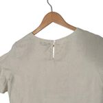For Cynthia  100% Linen‎ Ruffle Sleeve Top Womens MP Minimalist BOHO Neutral Photo 4