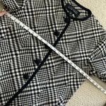 Ellen Tracy Linda Allard 100% Wool Coat Black White Tweed Style Tailored Size 14 Photo 2