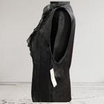 Bisou Bisou  Black Satin Dressy Sleeveless Blouse Size XL Photo 1