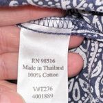 Coldwater Creek  Blue & White Button Down Paisley Bandana Petite Blouse Photo 4