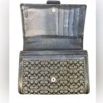 Coach Black Gray Bi-Fold Wallet With Buckle Snap Closure Photo 4