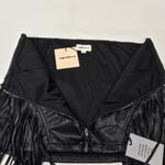 superdown  Riley Faux Leather Skirt in Black Photo 5
