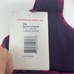 Moving Comfort  Switch it up Racer sports bra in Currant Woven size XS NWT Photo 4