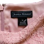 Jessica Howard Dress Blush Pink Lace 3/4 Sleeve Lined Sheath Party Size 8P Photo 1
