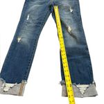 Risen Jeans Medium Wash Midrise Frayed Cuff Ankle Straight Jeans Womens 27 or 5 Blue Photo 10