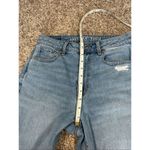 American Eagle Mom Jean Ripped Knees Distressed Denim High Rise Size 2 Blue Photo 12