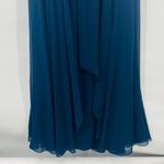 XScape NEW Navy Lace Chiffon Illusion Cap Sleeve Formal Evening Gown 12 Large Photo 10