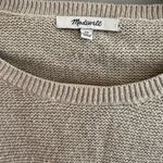 Madewell XS Oatmeal Beige Long Sleeve Sweater Top knit crewneck Photo 1