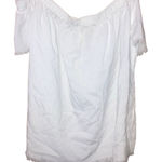 Cloth & Stone  Anthropologie women’s medium White off the shoulder Raw hem blouse Photo 0