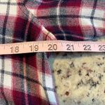 beachlunchlounge Collection Plaid Button Down Shirt Burgundy White Navy Size L Photo 4