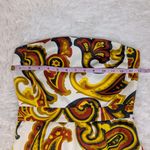 Banana Republic Strapless Paisley Print Dress White Yellow Brown Size 0 Photo 7