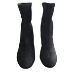 Vince Camuto  Sendra Boots Womens Black Microsuede Ankle Sock Heeled Bootie Photo 1