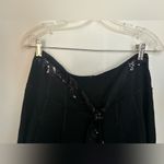 Sonia Rykiel black wide leg wool blend pants with sequin belt size T38 Photo 2