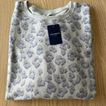 Lucky Brand 🆕 Lucky 🍀 Brand Hacci Leopard Sweatshirt Grey L🆕 Photo 5