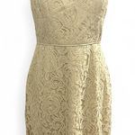 J.Crew NEW Kelsey Strapless Dress in Leavers Lace Size 8 Style b7678 Champagne Photo 0