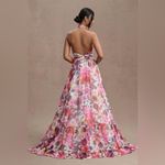 Mac Duggal 68108 Multicolor Asymmetrical Ruffled Halter Floral Gown Photo 3