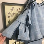 WHY Dress Tiered Ruffle Top Blue Photo 4