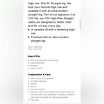 Levi's NEW 724 High Rise Slim Straight Corduroy Pants Mint Green W32 L32 $70 Photo 4