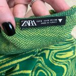 ZARA Green Cutout Jacquard Knit Dress Small Photo 1