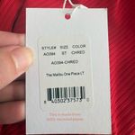 ANDIE  Malibu One Piece LT Swimsuit Ribbed Fabric Cherry Red sz S long‎ torso NWT Photo 5