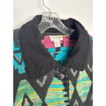 Vintage Jennifer & Grace Southwestern Aztec Woven Cotton Jacket Size Medium Blue Photo 15