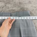 Theory NWOT  Women Gray White Plaid Treeca 2R Cyrus Grid Wool Dress Pants Size 6 Photo 7