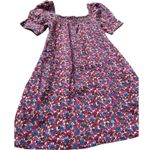 J.Crew  Afternoon Linen Dress Berry Floral‎ Pink Size Small Photo 6