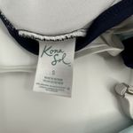 Kona Sol Bikini Set Womens Medium Top Small Bottom Navy Blue Striped Swimwear Photo 2