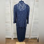 Alex Evenings  Lace Shift Dress with Jacket Navy-12 Photo 4