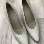 Jil Sander  Pumps leather pointed toe womens White size 39.5 designer classic Photo 0