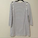 ALC Frank ALC White & Black Striped Mini Dress Shoulder Cut Out Details Womens M Tunic Photo 6