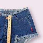 Vtg Y2K‎ 2000's Mo Jeans Low Rise Micro Booty Hot Daisy Dukes Denim Shorts Sz 2 Blue Photo 5