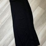 Mable Ribbed Button Front Maxi Skirt with Side Slit Black (Small) fitted stretch Photo 7