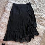 JustFab NWT  Black Ruffle Midi Skirt Photo 0
