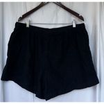 Abercrombie & Fitch Women’s Mid Rise Linen-Blend Pull-On Short Black Elastic XL Photo 8