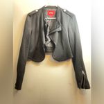 Bongo Women's Black  Cropped Jacket - Size Large, Stylish & Casual Layer Photo 1