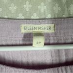 Eileen Fisher Light Purple Organic Muslin Cotton Fringe Top Photo 2