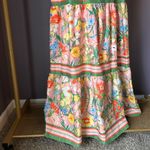 Jade Melody Tam Toe Shoulder Garden Border Tiered Maxi Dress Size XS Pink Photo 3