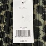 Banana Republic NEW Olive Green & Black Cheetah Animal Print Pleated Midi Skirt Photo 8