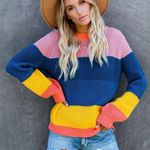 VICI Brady bunch Colorblock Knit Sweater  Photo 0