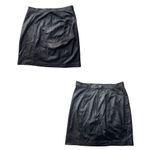 Free People  Anthropologie Rumi Ruched Faux Suede Mini Skirt Black Size XSmall Photo 5