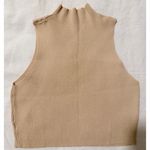 Artfree Two Piece Ribbed Knit Crop and Palazzo Pant Tan Size M Photo 4