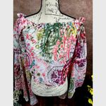 Live 4 Truth Crop Top with Exaggerated Bell Sleeves Floral Size S Photo 3