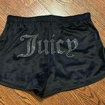 Juicy Couture  Black Velour Studded Booty Shorts Photo 0