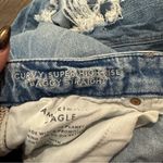 American Eagle Curvy Super High Rise Baggy Straight Leg Denim Jeans Photo 3