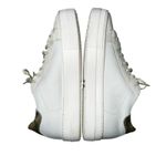 P448 John Low Top Leather Sneakers Women’s 39 8.5 White Gold Metallic Italy Made Photo 6
