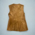 ZARA NWT tags Brown Suede Lace-Up Vest size small. Photo 2