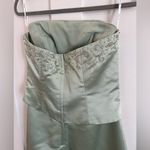 Pinky & Me size 10 light sage green strapless formal dress, prom, EUC, beaded Photo 6