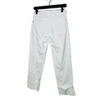 7 For All Mankind White Cotton Blend Straight-Leg Cuffed Hems Pants Size 29 Photo 4